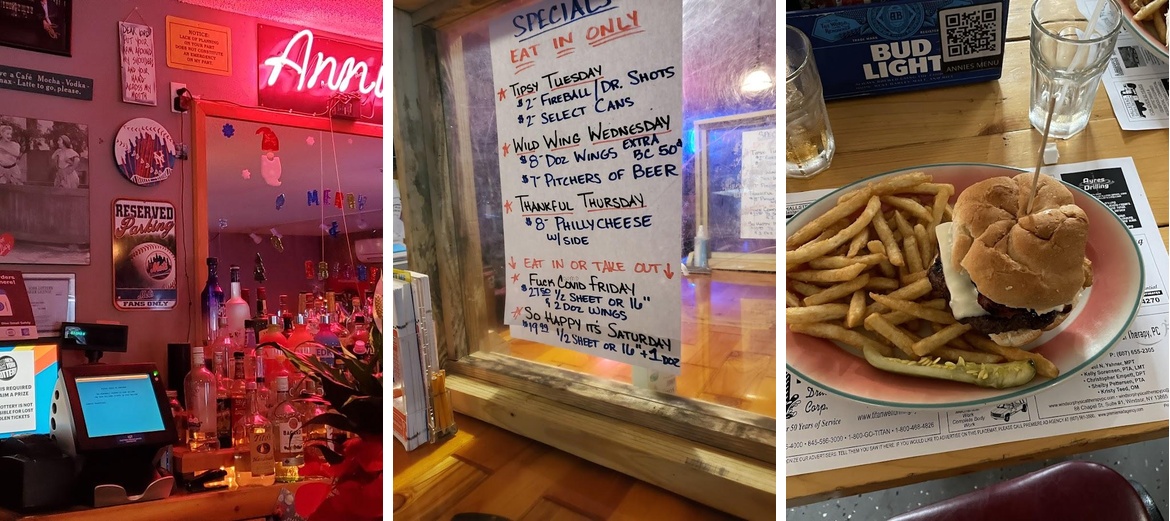 Annie's Bar & Grill Menu